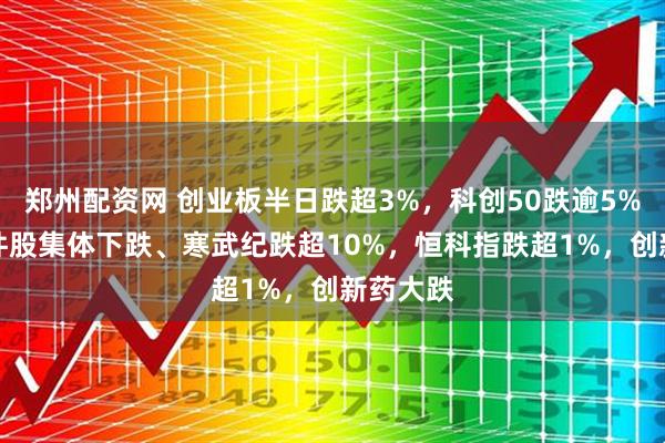 郑州配资网 创业板半日跌超3%，科创50跌逾5%，AI硬件股集体下跌、寒武纪跌超10%，恒科指跌超1%，创新药大跌