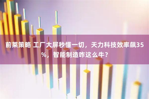 前莱策略 工厂大屏秒懂一切，天力科技效率飙35%，智能制造咋这么牛？